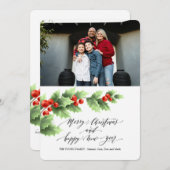 Joyeux Noël Bonne année Carte photo (Devant / Derrière)