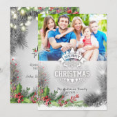 Joyeux Noël Bonne année Carte photo de voeux (Devant / Derrière)