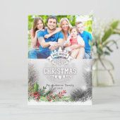 Joyeux Noël Bonne année Carte photo de voeux (Debout devant)