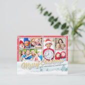 Joyeux Noël Bonne année Carte photo de voeux (Debout devant)