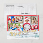 Joyeux Noël Bonne année Carte photo de voeux (Devant / Derrière)