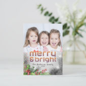 Joyeux Noël Bonne année Carte photo de voeux (Debout devant)