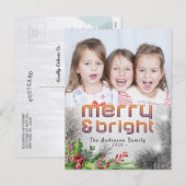 Joyeux Noël Bonne année Carte photo de voeux (Devant / Derrière)