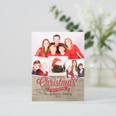 Joyeux Noël Bonne année Carte photo de voeux (Debout devant)