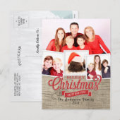 Joyeux Noël Bonne année Carte photo de voeux (Devant / Derrière)