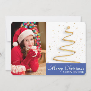 Joyeux Noël & Bonne année Carte photo simple