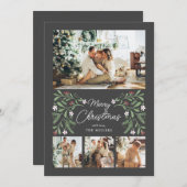 Joyeux Noël Botanique 4 Carte photo (Devant / Derrière)