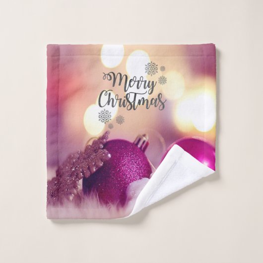 Joyeux Noël, Boules d'ornements de Noël (Gant de toilette)