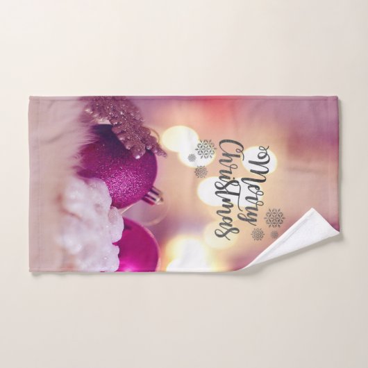 Joyeux Noël, Boules d'ornements de Noël (Serviette à main)