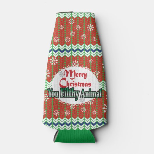 Joyeux Noël Bouteille joyeuse glacière (Devant)