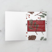 Joyeux Noël Cabine Business Logo Carte de vacances (Intérieur)