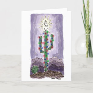 Joyeux Noël Cactus carte de voeux
