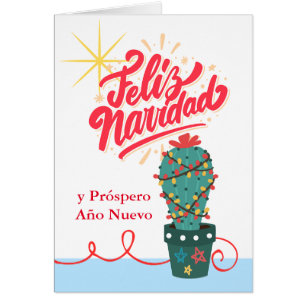 Joyeux Noël Cactus espagnol Feliz Navidad