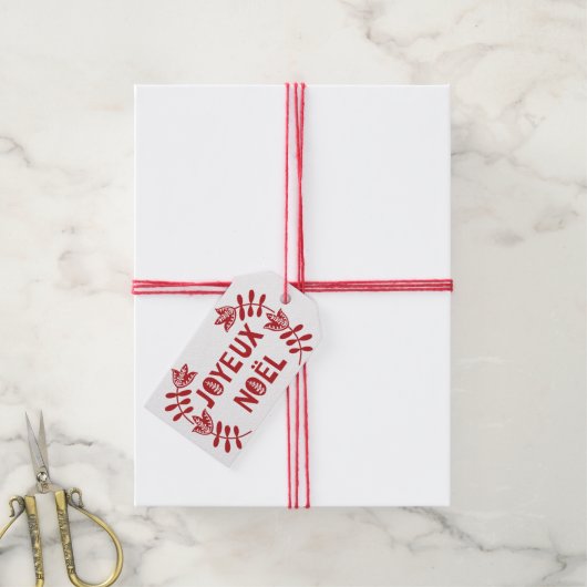Joyeux Noel Cadeau Labels Cadeaulabel (Met Touw)