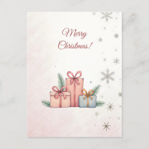 Joyeux Noël! Cadeaux de Noël,С carte de Noël.