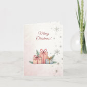 Joyeux Noël! Cadeaux de Noël,С carte de Noël. (Devant)