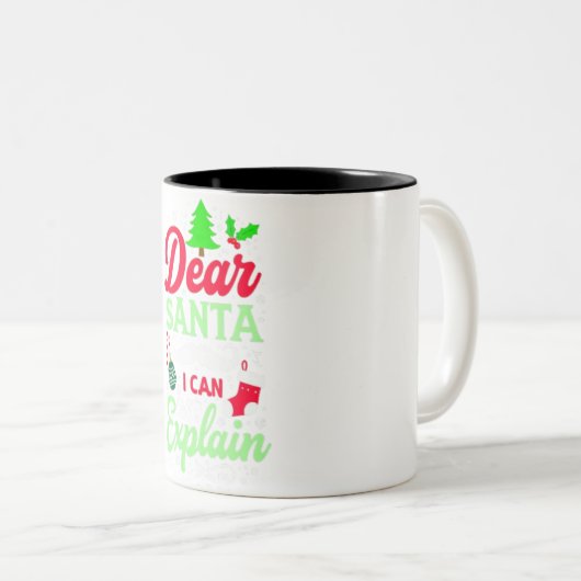 Joyeux noël café Mug à deux tons (Devant droit)