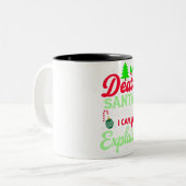 Joyeux noël café Mug à deux tons (Devant gauche)