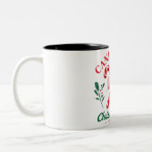 Joyeux noël café Mug à deux tons (Gauche)