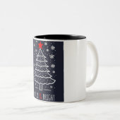 Joyeux noël café Mug à deux tons (Devant droit)