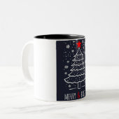 Joyeux noël café Mug à deux tons (Devant gauche)