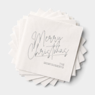 Joyeux Noël Calligraphie Argent