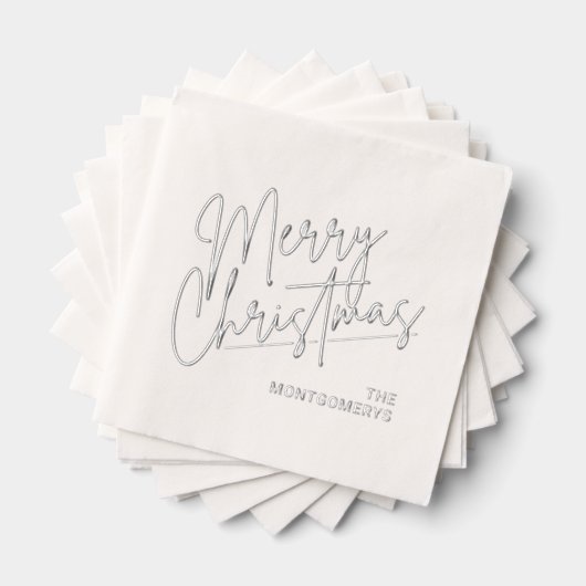 Joyeux Noël Calligraphie Argent (Insitu (empilé))