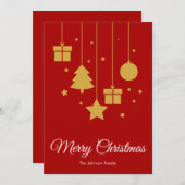 Joyeux Noël Calligraphie Carte de Noël (Devant / Derrière)