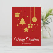 Joyeux Noël Calligraphie Carte de Noël (Debout devant)