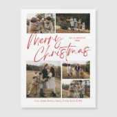 Joyeux Noël Calligraphie Photo Carte magnétique (Devant)