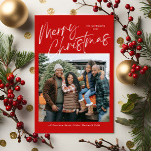 Joyeux Noël Calligraphie Photo Carte magnétique