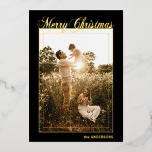 Joyeux Noël Calligraphie Vacances PHOTO Foil Ho