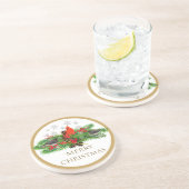 Joyeux Noël Cardinal Garland Dessous de verre de g (Côté)