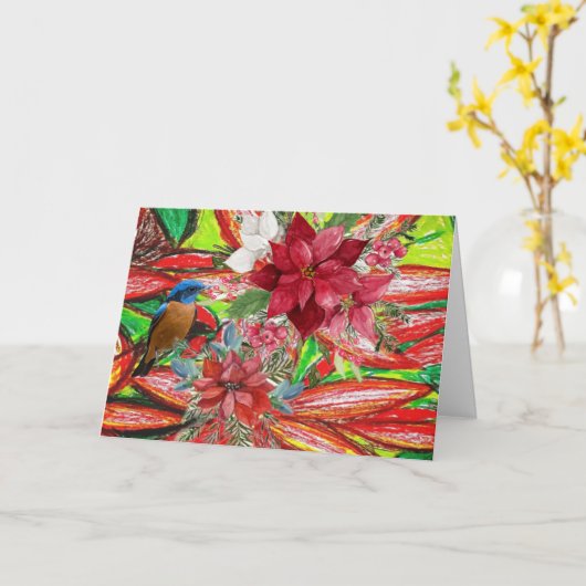 Joyeux Noël! Carte (Fleur jaune)