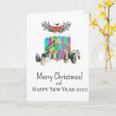 Joyeux Noël! Carte (Fleur jaune)