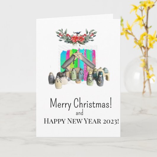 Joyeux Noël! Carte (Fleur jaune)