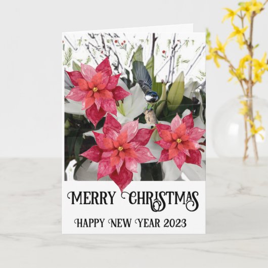 Joyeux Noël! Carte (Fleur jaune)