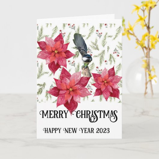 Joyeux Noël! Carte (Fleur jaune)