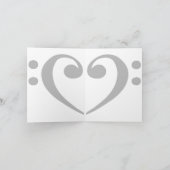 Joyeux Noël Carte basse Clef Musique Note Vert (Intérieur)