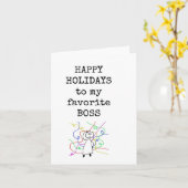 Joyeux Noël, Carte Boss, Drôle (Fleur jaune)