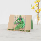 JOYEUX NOËL CARTE DE COURONNE DE CHEVAL (Fleur jaune)