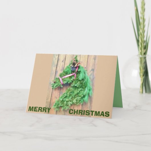 JOYEUX NOËL CARTE DE COURONNE DE CHEVAL (Devant)