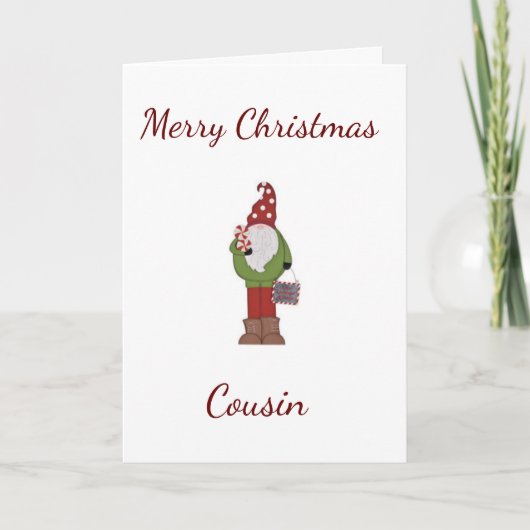 JOYEUX NOËL CARTE DE **COUSIN** (Devant)