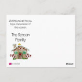 Joyeux Noël Carte de la maison en pain d'épices (Dos)