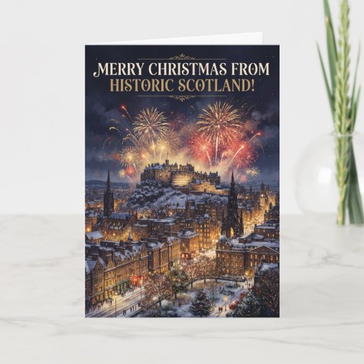 Joyeux Noël Carte de l'Écosse Historique (Devant)