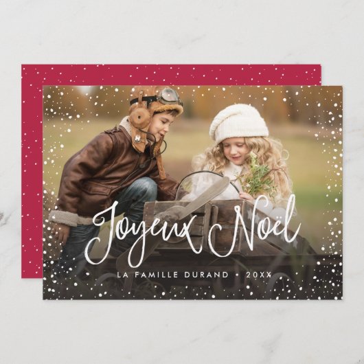 Joyeux Noël | Carte de Noël (Devant / Derrière)