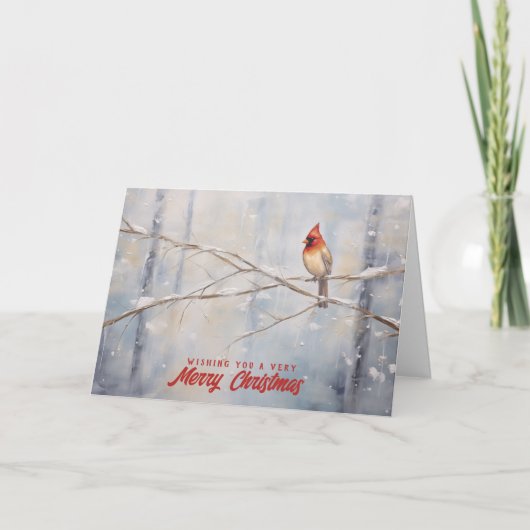Joyeux Noël Carte de Noël Cardinal (Devant)