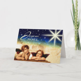 Joyeux Noël. Carte de Noël en beaux-arts en frança