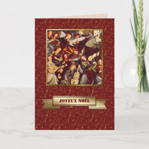 Joyeux Noël. Carte de Noël en beaux-arts en frança