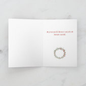 Joyeux Noël, Carte de Noël Française Wreath (Intérieur)